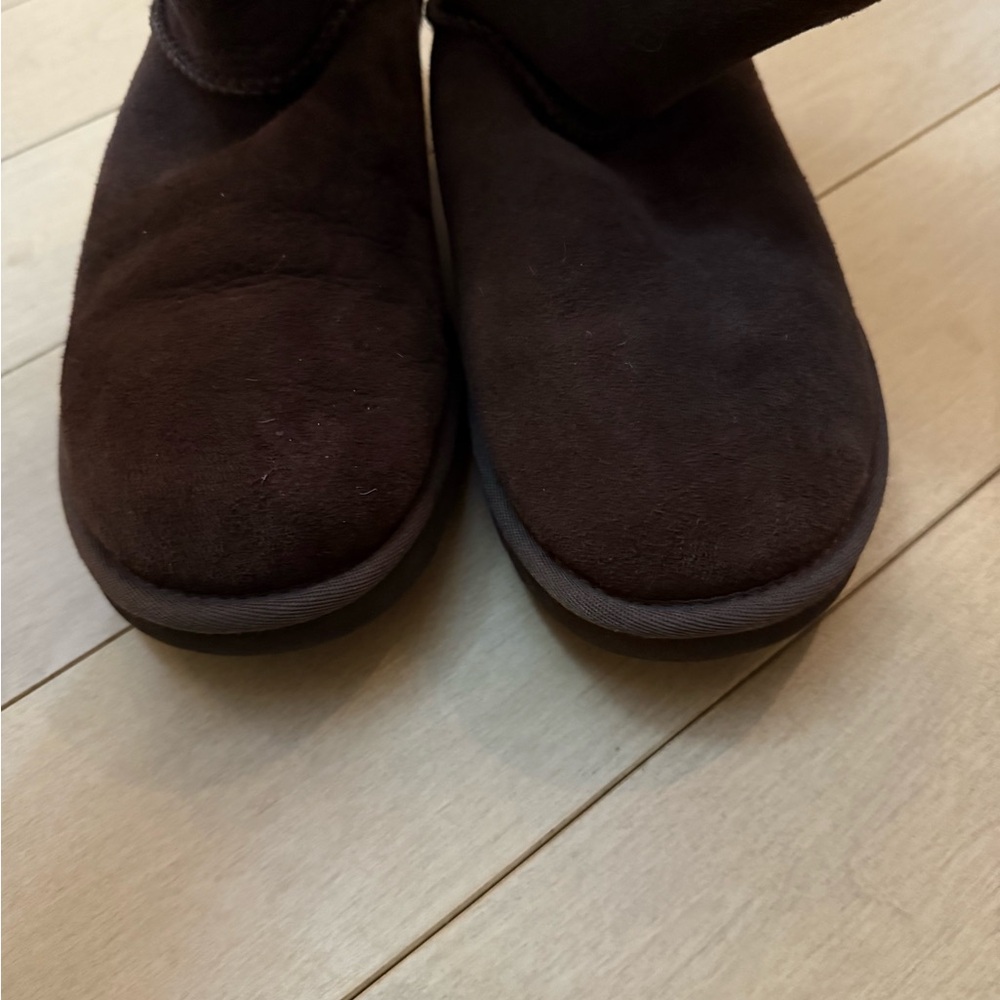 Ugg Brown Suede Bailey Button Short Shearling Boo… - image 7